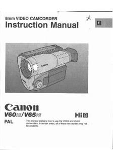 Canon V 60 Hi manual. Camera Instructions.